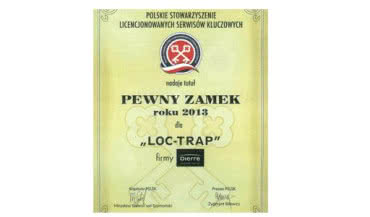 Lock Trap System otrzymuje certyfikat od PSLSK