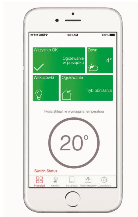  W każdej chwili możemy sprawdzić jaka temperatura panuje w domu